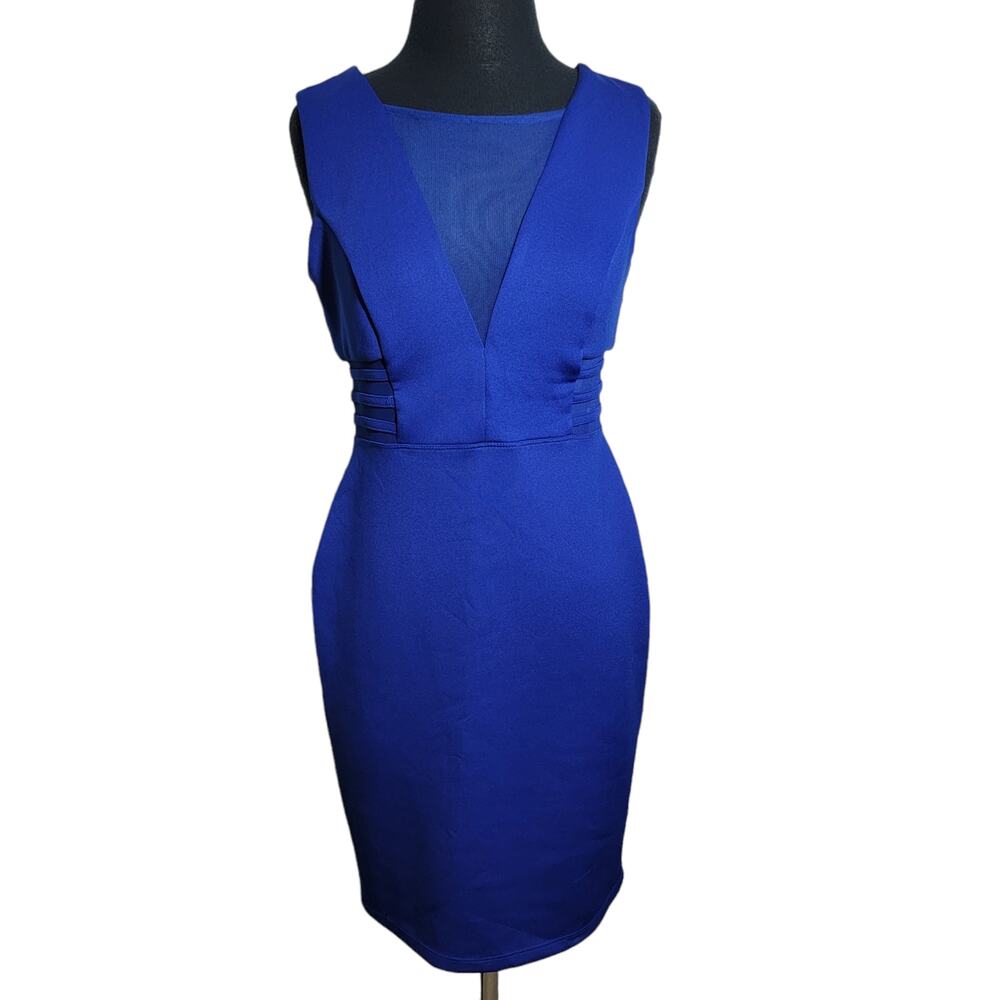 Enfocus studio midi dress blue sleeveless sz 6